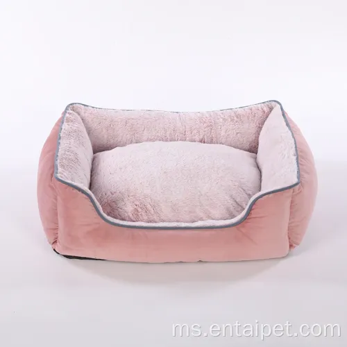 Lisi Velvet Bahan Katil anjing peliharaan lembut